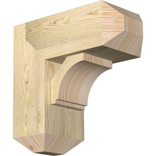 Ekena Millwork Imperial Craftsman Rough Sawn Bracket w/ Offset Brace, Douglas Fir, 8"W x 18"D x 18"H BKT0806X18X18IMP04RDF - main